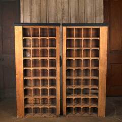 #53980 - Antique&nbsp;Wood&nbsp;36&nbsp;Cubby&nbsp;Sorting&nbsp;Cabinets image