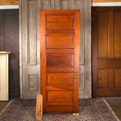 #54000 - 29x80&nbsp;Antique&nbsp;5&nbsp;Panel&nbsp;Interior&nbsp;Pine&nbsp;Door&nbsp;image