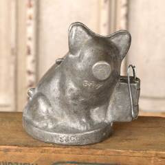 #54077 - Vintage&nbsp;Cast&nbsp;Pewter&nbsp;Pig&nbsp;Chocolate&nbsp;Mold&nbsp;image