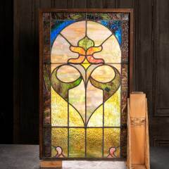 #54082 - 21x35&nbsp;Antique&nbsp;Stained&nbsp;Glass&nbsp;Window&nbsp;image