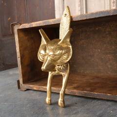 #54085 - 4x10&nbsp;Brass&nbsp;Fox&nbsp;Door&nbsp;Knocker&nbsp;Hardware&nbsp;image