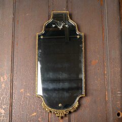 #54259 - 15x33&nbsp;Antique&nbsp;Etched&nbsp;Glass&nbsp;Wall&nbsp;Mirror&nbsp;image