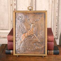 #54388 - Antique&nbsp;Hammered&nbsp;Metal&nbsp;Stag&nbsp;Wall&nbsp;Hanging&nbsp;image