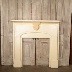 #54416 - 53x49&nbsp;Antique&nbsp;Painted&nbsp;Wood&nbsp;Fireplace&nbsp;Mantel&nbsp;image