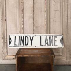 #54637 - Antique&nbsp;LINDY&nbsp;LANE&nbsp;Metal&nbsp;Street&nbsp;Sign&nbsp;image