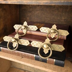 #54665 - Antique&nbsp;Brass&nbsp;Furniture&nbsp;Ring&nbsp;Drawer&nbsp;Pulls&nbsp;image