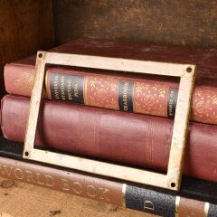 #54806 - 6x4&nbsp;Antique&nbsp;Brass&nbsp;Label&nbsp;Holder&nbsp;Hardware&nbsp;image
