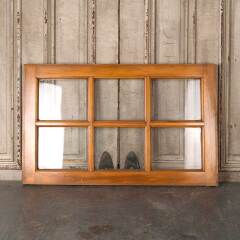#54856 - 36x22&nbsp;Antique&nbsp;6&nbsp;Lite&nbsp;Wood&nbsp;Transom&nbsp;Window&nbsp;image