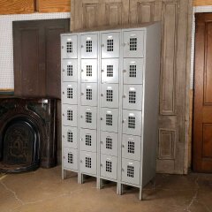 #54945 - Vintage&nbsp;Metal&nbsp;Gym&nbsp;Locker&nbsp;Room&nbsp;24&nbsp;Lockers&nbsp;image