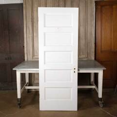 #54991 - 30x79&nbsp;Antique&nbsp;5&nbsp;Panel&nbsp;Interior&nbsp;Door&nbsp;w/&nbsp;Mirror&nbsp;image