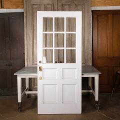 #55027 - 36x84&nbsp;Salvaged&nbsp;Antique&nbsp;9&nbsp;Lite&nbsp;Entry&nbsp;Door&nbsp;image