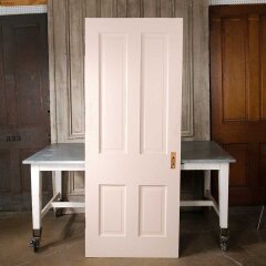 #55109 - 32x80&nbsp;Antique&nbsp;4&nbsp;Panel&nbsp;Wood&nbsp;Interior&nbsp;Door&nbsp;image