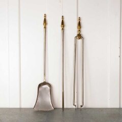 #55161 - Vintage&nbsp;Brass&nbsp;&&nbsp;Metal&nbsp;Fireplace&nbsp;Tool&nbsp;Set&nbsp;image