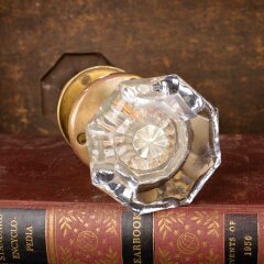 #55214 - Antique&nbsp;Glass&nbsp;Doorknob&nbsp;Door&nbsp;Hardware&nbsp;Set&nbsp;image