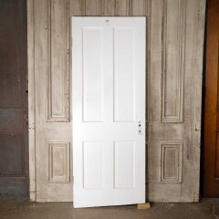 #55268 - 30x76&nbsp;Salvaged&nbsp;Antique&nbsp;4&nbsp;Panel&nbsp;Interior&nbsp;Door&nbsp;image