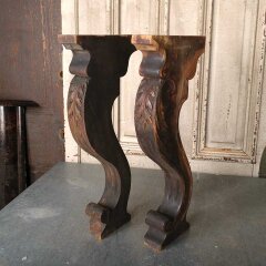 #55417 - Salvaged&nbsp;Antique&nbsp;Carved&nbsp;Wood&nbsp;Support&nbsp;Legs&nbsp;image