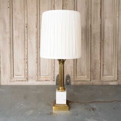 #55420 - Vintage&nbsp;Brass&nbsp;&&nbsp;Marble&nbsp;Column&nbsp;Lamp&nbsp;image