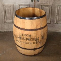 #55446 - 26x29&nbsp;Columbus&nbsp;Packing&nbsp;Co.&nbsp;Wood&nbsp;Barrel&nbsp;image
