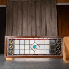 #55447 - 45x16&nbsp;Antique&nbsp;Stained&nbsp;Glass&nbsp;Window&nbsp;Sash&nbsp;image