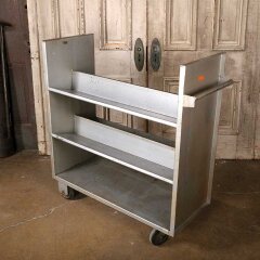 #55464 - Vintage&nbsp;Metal&nbsp;Rolling&nbsp;Library&nbsp;Book&nbsp;Cart&nbsp;image