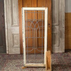 #55553 - 22x55&nbsp;Antique&nbsp;Leaded&nbsp;Glass&nbsp;Window&nbsp;Sash&nbsp;image
