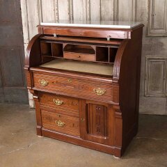 #55564 - 37x44&nbsp;Antique&nbsp;Wood&nbsp;Victorian&nbsp;Rolltop&nbsp;Desk&nbsp;image