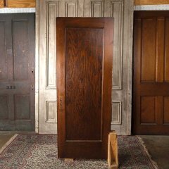 #55629 - 30x77&nbsp;Salvaged&nbsp;Antique&nbsp;1&nbsp;Panel&nbsp;Interior&nbsp;Door&nbsp;image