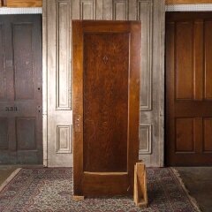 #55631 - 30x77&nbsp;Salvaged&nbsp;Antique&nbsp;1&nbsp;Panel&nbsp;Interior&nbsp;Door&nbsp;image