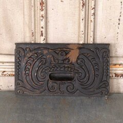#55639 - 13x7&nbsp;Antique&nbsp;Metal&nbsp;Stove&nbsp;Door&nbsp;Cover&nbsp;Plate&nbsp;image