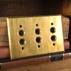 #55649 - Antique&nbsp;Brass&nbsp;Push&nbsp;Button&nbsp;Light&nbsp;Switch&nbsp;Cover&nbsp;image