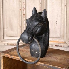 #55717 - Vintage&nbsp;Cast&nbsp;Iron&nbsp;Horse&nbsp;Head&nbsp;Hitching&nbsp;Post&nbsp;image