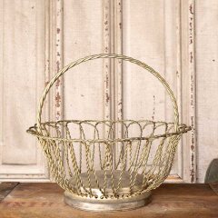 #55722 - Decorative&nbsp;Twisted&nbsp;Metal&nbsp;Wire&nbsp;Basket&nbsp;image