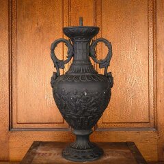 #55798 - 8x17&nbsp;Antique&nbsp;Cast&nbsp;Plaster&nbsp;Urn&nbsp;Lamp&nbsp;Base&nbsp;image
