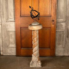 #55835 - Armillary&nbsp;Garden&nbsp;Ornament&nbsp;&&nbsp;Stone&nbsp;Pedestal&nbsp;image