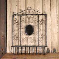 #55858 - 28x37&nbsp;Wrought&nbsp;Iron&nbsp;Wall&nbsp;Planter&nbsp;with&nbsp;Mirror&nbsp;image