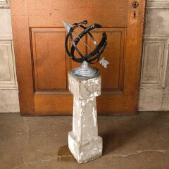 #55861 - 12x37&nbsp;Garden&nbsp;Armillary&nbsp;on&nbsp;Stone&nbsp;Pedestal&nbsp;image