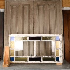 #56092 - 27x52&nbsp;Antique&nbsp;Colored&nbsp;Glass&nbsp;Window&nbsp;Sash&nbsp;image