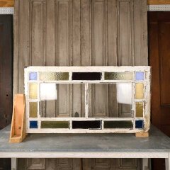#56093 - 27x52&nbsp;Antique&nbsp;Colored&nbsp;Glass&nbsp;Window&nbsp;Sash&nbsp;image