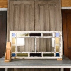 #56094 - 27x52&nbsp;Antique&nbsp;Colored&nbsp;Glass&nbsp;Window&nbsp;Sash&nbsp;image