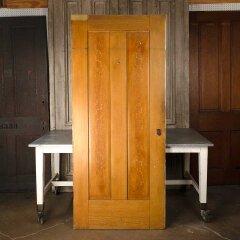 #56120 - 36x82&nbsp;Antique&nbsp;4&nbsp;Panel&nbsp;Wood&nbsp;Interior&nbsp;Door&nbsp;image