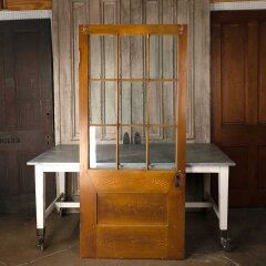 #56124 - 36x80&nbsp;Antique&nbsp;Divided&nbsp;Lite&nbsp;Wood&nbsp;Entry&nbsp;Door&nbsp;image