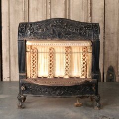 #56166 - 21x23&nbsp;Salvaged&nbsp;Antique&nbsp;Fireplace&nbsp;Gas&nbsp;Insert&nbsp;image