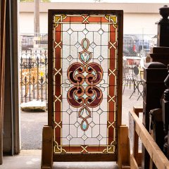 #56510 - 32x65&nbsp;Large&nbsp;Antique&nbsp;Stained&nbsp;Glass&nbsp;Window image