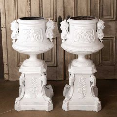 #56520 - 20x42&nbsp;Vintage&nbsp;Cast&nbsp;Aluminum&nbsp;Garden&nbsp;Urns image