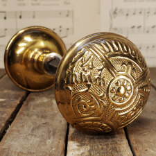 #7820 - Antique Corbin Ceylon Brass Doorknobs image