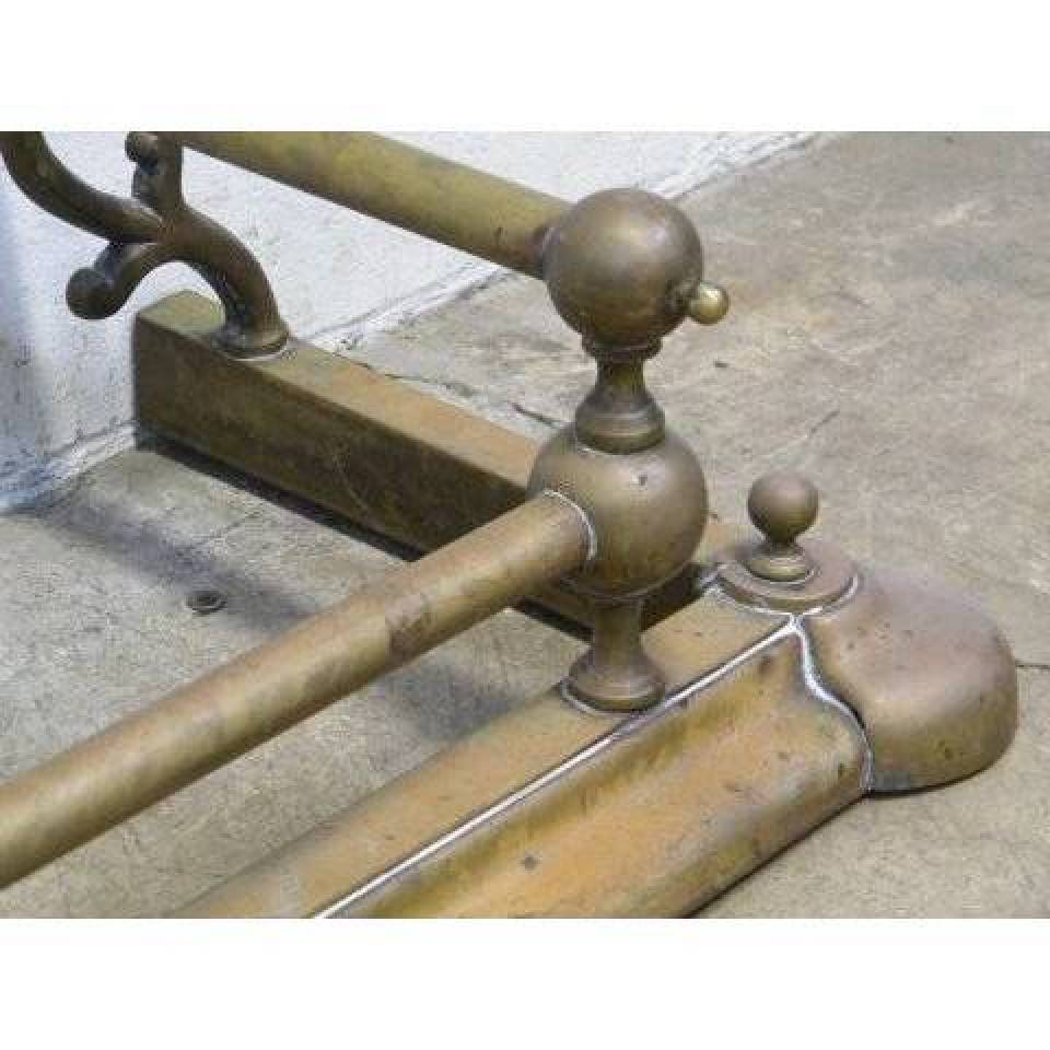 Antique Brass Fireplace Fender