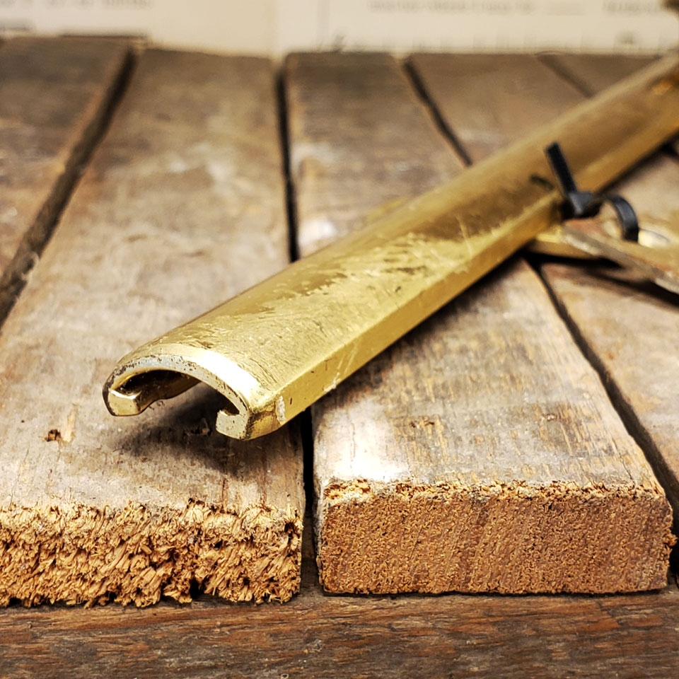 9" Brass Slide Bolt with Strike Plate