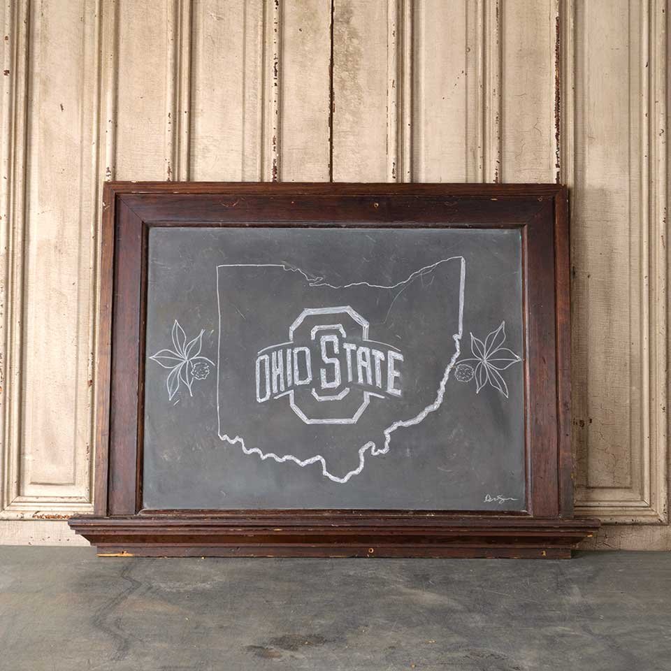 42x31 Salvaged Antique Framed Chalkboard image 1