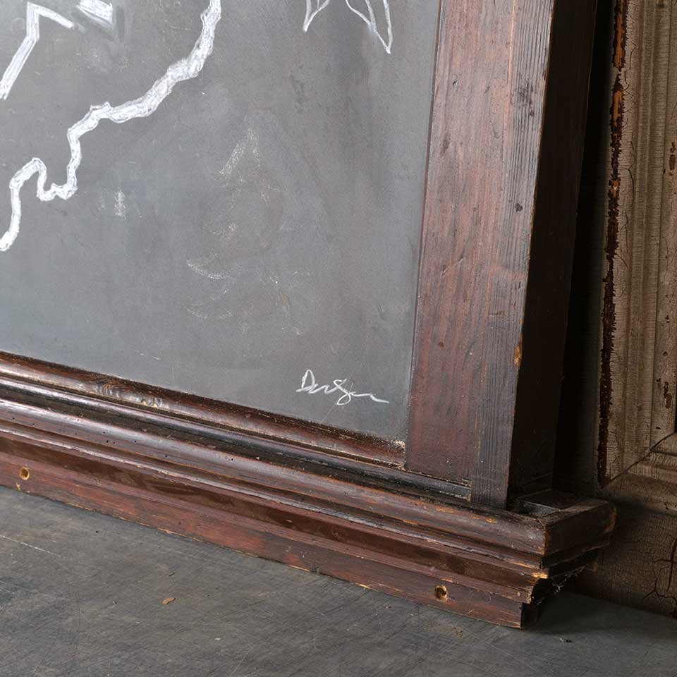 42x31 Salvaged Antique Framed Chalkboard image 2