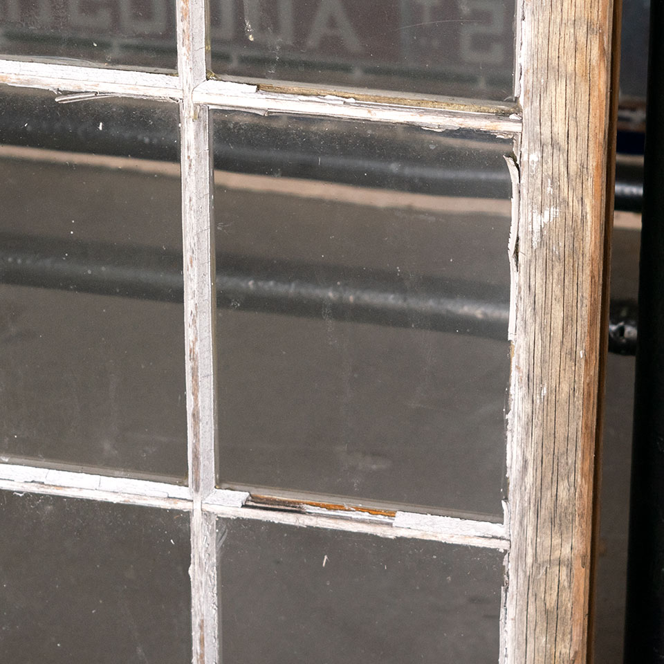 Salvaged 12 Lite Wood Window Wavy Glass